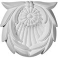 thumbnail image 1 of Ekena Millwork ROS03X03X01SH 3.12 In. W X 3.12 In. H X .62 In. P Architectural accent Shell With Leaves Rosette, 1 of 1