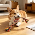 thumbnail image 4 of Dog Teething Toy String Rope Chew Knot Tug Toy Puppies Small Medium Dogs Oral Cleaning Interactive Fetch Training Boredom Relief Home Play for Daily Chewing Oral Care Tug Toy Interactive Chew Play, 4 of 6