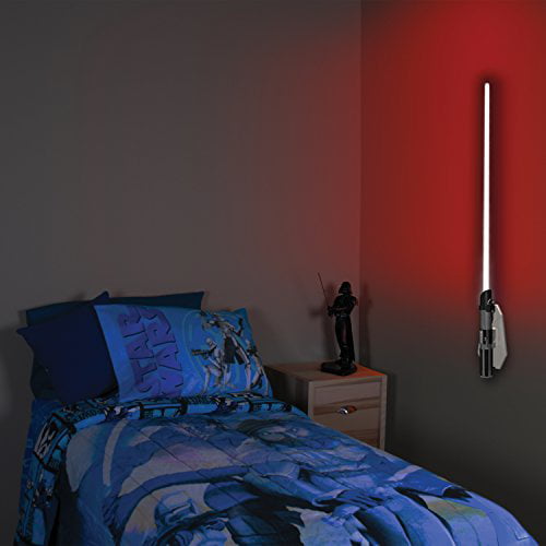 Star Wars Darth Vader Lightsaber Wall Night Light Bedroom Lamp Accessories 