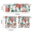 thumbnail image 6 of Floral Cottage Curtains 24 Inch - 3 Panel Vintage Farmhouse Set with Bohemian Botanicals, Rod Pocket for Country Kitchen Decor, 6 of 6