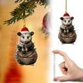 thumbnail image 2 of WMGHA Funny Opossum Christmas Ornament Hanging Upside Down - Quirky Possum Christmas Tree Decor for Animal Lovers, Unique Gift for Women Girls & Wildlife Enthusiasts, 2 of 6