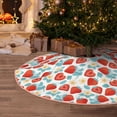 thumbnail image 6 of Daiia Strawberries Drawing Merry Christmas Tree Skirt , Xmas Large Lace-up Tree Skirt, Santa Snowflakes Rustic Home Decorations New Year Party Farmhouse Decor-48", 6 of 7