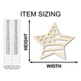 thumbnail image 2 of Unfinished Wood USA Star Shape - Craft - up to 46" 4" / 1/8", 2 of 5