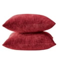 thumbnail image 3 of Mainstays Solid Chenille Decorative Pillow Set, Red, 18" x 18", 2 Pieces, 3 of 5