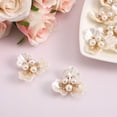 thumbnail image 2 of WORGEOUS 20 piezas de alta calidad de perlas artificiales en forma de rosa sombreros para mujer niña dama (amarillo claro), 2 of 8