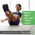 thumbnail image 6 of Gaiam Yoga Barre Socks 2 Pack - Purple, 6 of 12