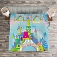 thumbnail image 3 of Ambesonne Colorful Quilted Bedspread Set 3 Pcs, Mermaid and Fishes, King Size, Multicolor, 3 of 3