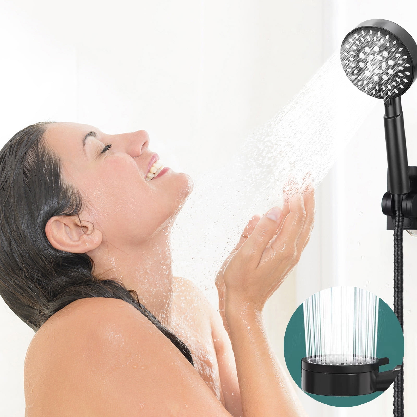 Tepsmf Turbo Shower Head Home Bath Shower Nozzle Water Heater Filter