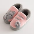 thumbnail image 2 of Dakaela Cute Animal House Slippers for Boys Girls Cat Warm Fuzzy House Shoes Closed Back Non Slip Bedroom Slide Shoes Pink Size 7, 2 of 5