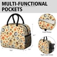 thumbnail image 6 of Lunch Bag Lunch Box for Women Reusable Insulated Lunch Bags,Water-Resistant Round Donuts Yellow Backdrop Cooler Lunch Tote Bag, Large Capacity for Work Travel Picnic, 6 of 6
