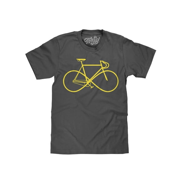 Tee Luv Men's Infinity Bicycle Novelty Cycling Graphic T-Shirt (S)