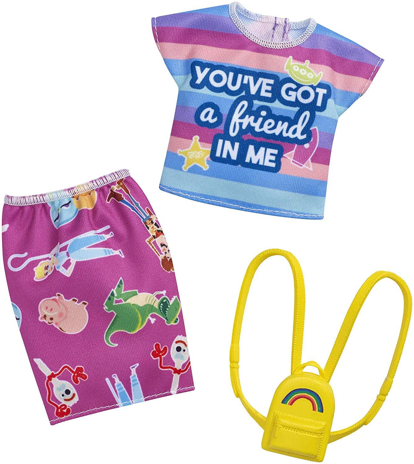 Barbie Toy Story Clothes: You've Got A Friend in Me Top, Character Skirt & Backpack - Walmart