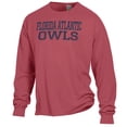 thumbnail image 2 of Men's ComfortWash Red Florida Atlantic Owls Stack Garment Dyed Long Sleeve T-Shirt, 2 of 3
