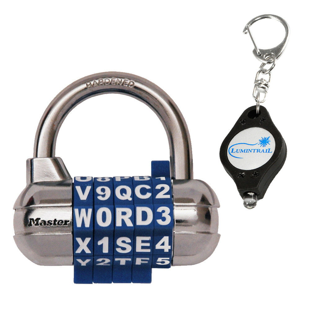 Master Lock 410RED Red Zenex Safety Lockout Padlock Lumintrail Keychain Light 