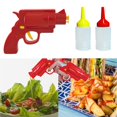 thumbnail image 1 of 2x Botella dispensadora de condimentos para restaurante de cocina - Dispensador de de condimentos de condimentos rojos para barbacoa interior y Macarena Botella de condimento de salsa de cocina, 1 of 8
