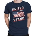 thumbnail image 2 of Smartprints United We Stand American Flag Art Men's T-shirt, Navy, S, 2 of 3