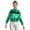 Green, variant on CHICTRY Kids Girls Metallic Long Sleeve Jacket Zipper Front Coat Stand Collar Glossy Jazz Hip-Hop Dance Tops Gold 14