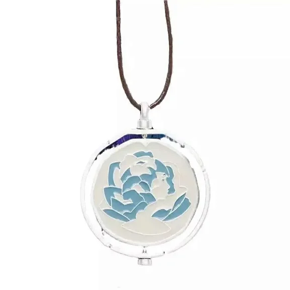 Blue Rose Necklace, Arcane Necklace Pendant Gift for Valentine's Day