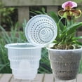thumbnail image 5 of Round Transparent Plastic Orchid Pot with Holes, 6 Inches Inner Diameter, Flower Pot for Succulents and Plants, Includes Air Columns, Approximately 4.4 Ounces Weight, 5 of 5