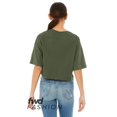 thumbnail image 2 of BELLA + CANVAS - Women's Jersey Crop Tee - 6482 - Military Green - Size: L, 2 of 3