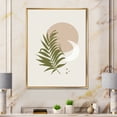thumbnail image 2 of Designart 'Abstract Moon and Sun With Green Leaf II' Modern Framed Canvas Wall Art Print, 2 of 5