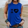thumbnail image 2 of Verano mujer moda cuello redondo impreso sin mangas casual camisetas sin mangas Fridja gh5111, 2 of 5
