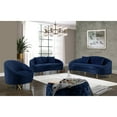 thumbnail image 6 of Meridian Furniture Serpentine Velvet Accent Chair in Navy and Gold, 6 of 11