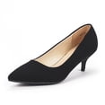thumbnail image 1 of Zapatos de Tacón Bajo para Mujer DREAM PAIRS Punta Fina Negro Talla 10, 1 of 6