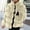 Beige, variant on AOOCHASLIY Women Fall Tops Clothes Women's Plus Size Winter Warm Loose Stand Collar Hair Plush Jacket Warm Coat