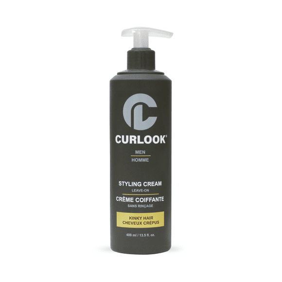 Curlook Kinky-Coily Leave-in Styling Cream for Men | Silicone-free | Transforms and revives Kinky hair into soft, luscious and bouncy spirals | 400ml
