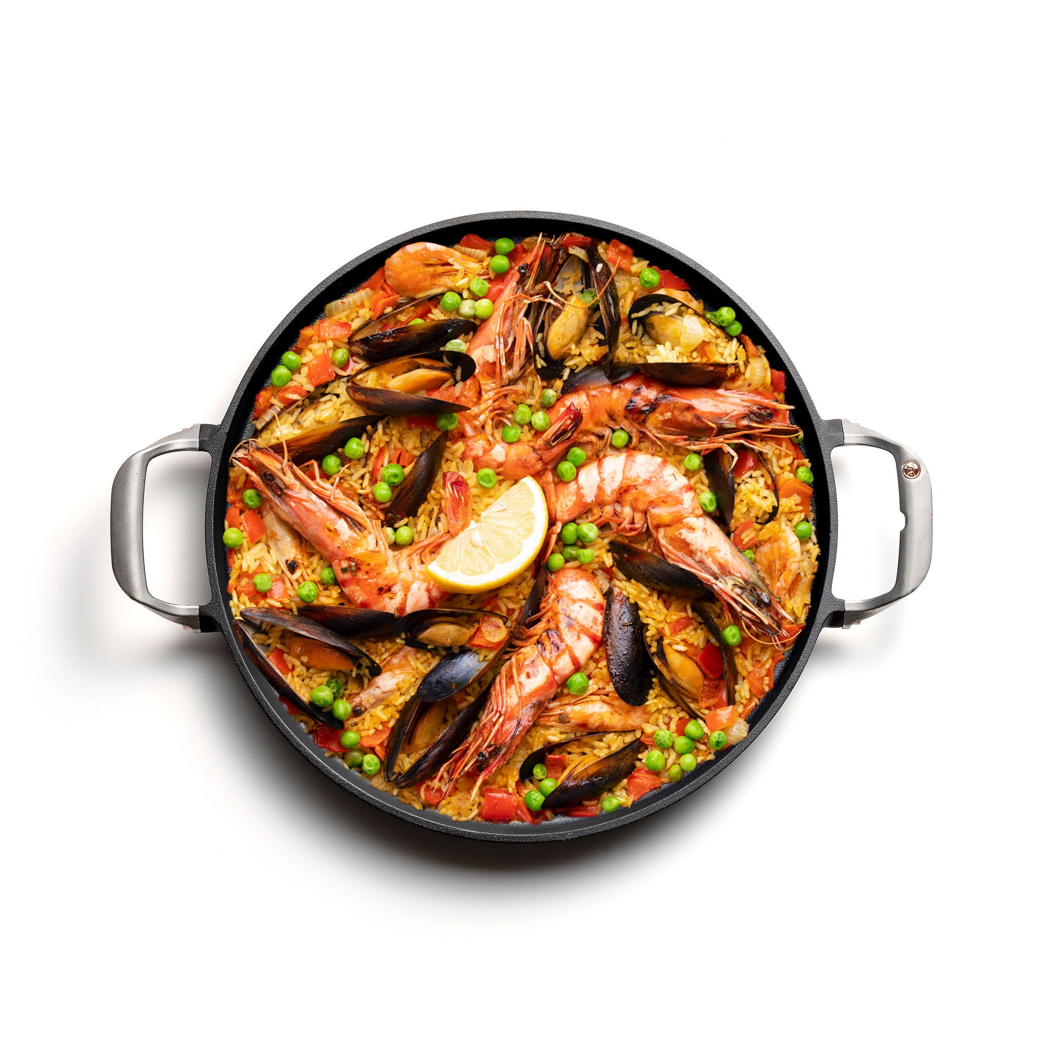 Outset 18.15 in Round ‎Oven-safe ‎Cast Iron Grill Pan