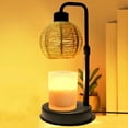 thumbnail image 6 of Hyindoor Candle Warmer Lamp Linen Woven Lampshade with Timer Adjustable Height, Wax Melt Warmer for Scented Wax with 2 GU10 Bulbs, Women Gifts for Birthday Christmas, Mom Gifts Idea, for New Home Dec, 6 of 10