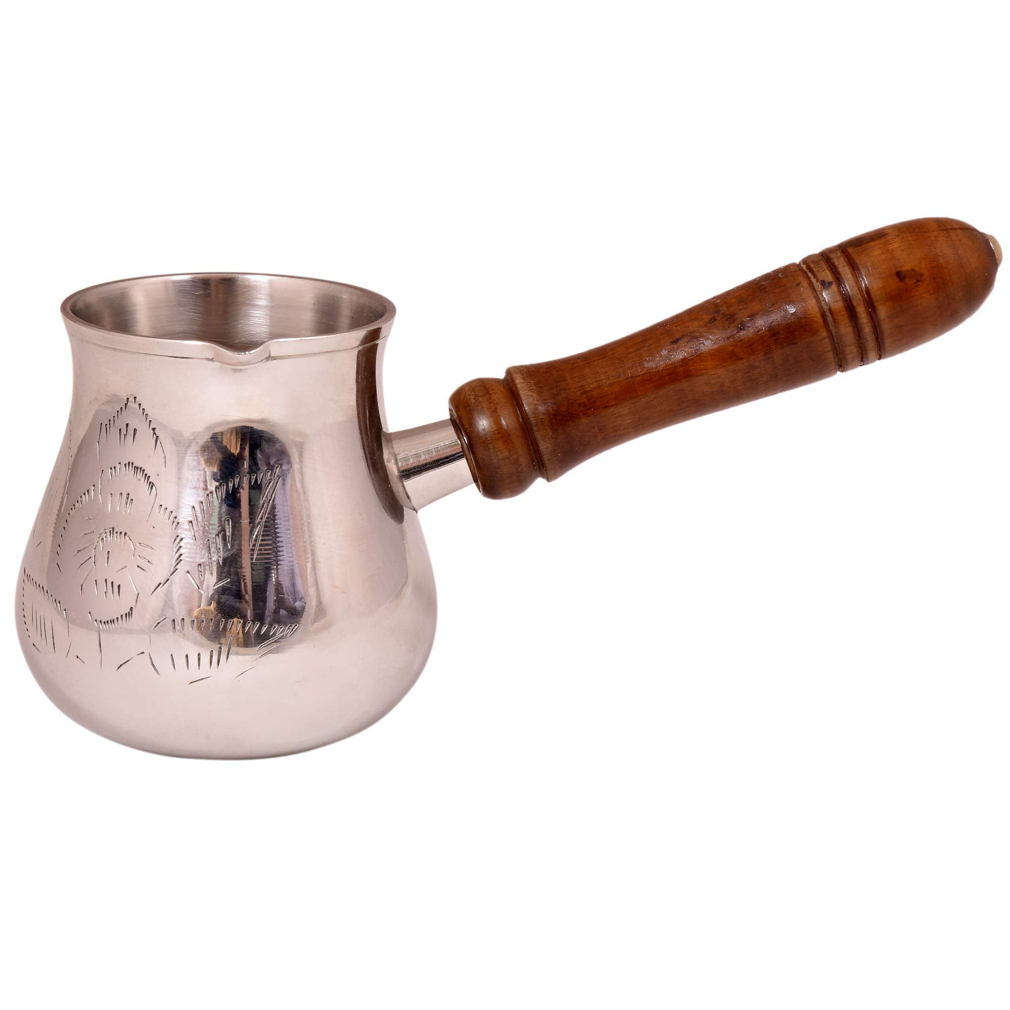 Details about   Brass Turkish Greek Arabic Coffee Pot Wood Handle Stovetop Coffee Maker 5" 