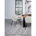 thumbnail image 2 of Emma Fabric Upholstered Dining Arm Chair Fog Grey (Set of 2), 2 of 13