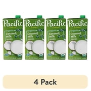 (4 pack) Pacific Foods Organic Coconut Milk, Plant Based Milk, 32 oz Carton