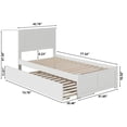 thumbnail image 5 of Urban Twin Platform Bed with Trundle in White, 5 of 5