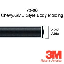 Black Side Body Trim Molding 1973-1987 Chevy GMC C10, C20, C30, K10, K20, K30, V10, Suburban, Custom Deluxe, Silverado, Pickup Trucks - 2.25" Wide (Half Roll - 160")