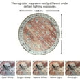 thumbnail image 2 of JV Home Round Rug Oushak Beige 4 ft Washable Carpet Anti Slip, 2 of 6