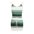 thumbnail image 4 of Seasonal Savings! Floral Dress for Women,Women Casual V-Neck Sleeveless Bandage Stripe Printing Loose Vest Sling Dresses,Trendy & Comfortable for Casual Outings & Daywear, 4 of 5