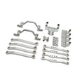 thumbnail image 4 of Almencla 1/16 RC Upgrades Kit Front and Rear Shock Metal Chassis Link Rods Steering Servo Mount for Model Truck DIY Modified argent, 4 of 7