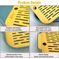 thumbnail image 4 of 2Pcs Rabbit Litter Box with Grid Potty Trainer, 10.8 x 7.4 Inches, Guinea Pig Litter Box Anti Tip Pet Toilet Training Corner for Rabbit Hair Gila Guinea (Blue S), 4 of 7