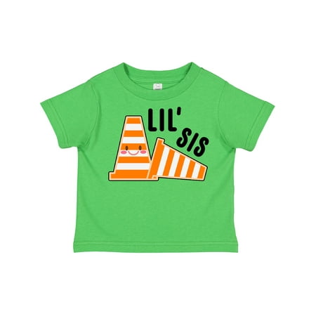 

Inktastic Lil Sis with Construction Cones Gift Toddler Toddler Girl T-Shirt