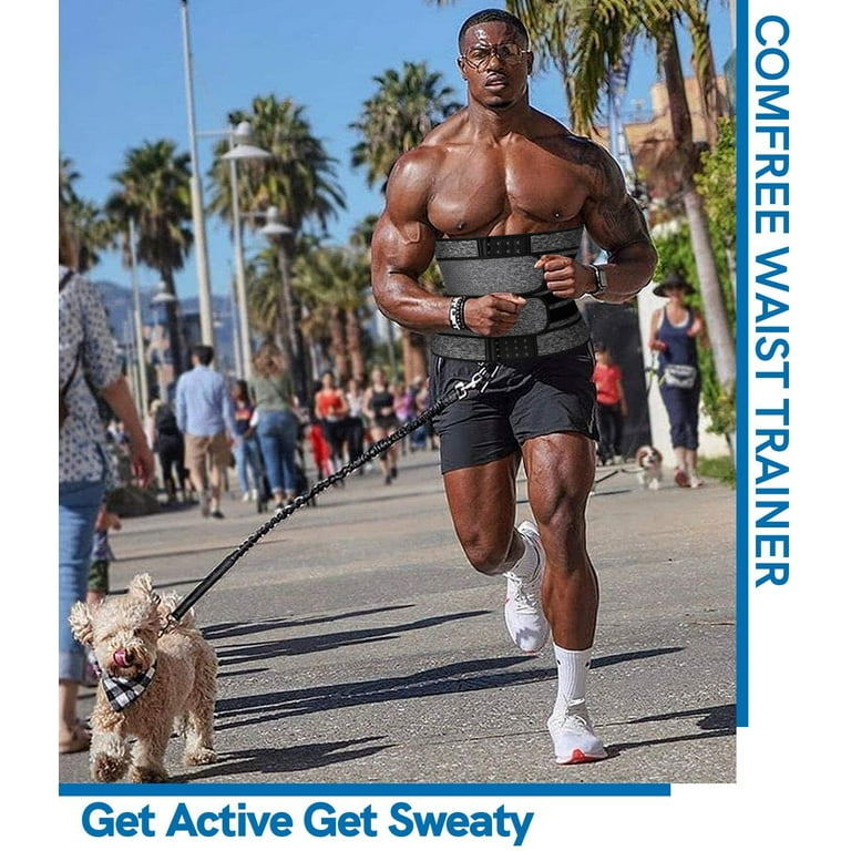 COMFREE Men&Women's Sauna Waist Trainer Corsets Sweat Belt Neoprene for  Weight Loss Abdomen Body Shaper Trimmer Workout Sport Girdle 