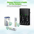 thumbnail image 4 of Universal AA/AAA/9V Battery Charger, Fast Charger 6802 for AA/AAA NI-MH or 9V Rechargeable Batteries with LED Indicator, 100-240V Worldwide Voltage，Superma, 4 of 5