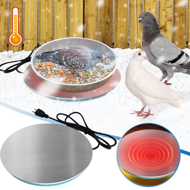 Xihbxyly Calentador de Agua para Aves de Corral, Diseño de Temperatura Constante, Base de Calentamiento de 70 °C, Protección Anticongelante Invernal, Material Abs Duradero, Tamaño Compacto, Apto para