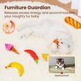 thumbnail image 4 of LAICAIW Days of The Week Catnip Toys 7Pcs, Interactive Bite Resistant Cats Toys for Relieving Kittens Boredom, Catnip Filled Food Shapes Cat Teeth Cleaning Toy, 4 of 6