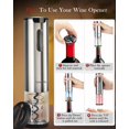 thumbnail image 3 of Abridor de Vino Eléctrico Tomentific de Acero Inoxidable Recargable, 3 of 9