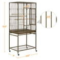 thumbnail image 2 of Renwick 54"H Large Rolling Metal Pet Cage with Detachable Stand，Palmer Green, 2 of 10