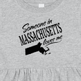thumbnail image 4 of Inktastic Someone in Massachusetts Loves Me Girls Baby Dress, 4 of 5