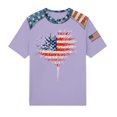 thumbnail image 4 of Womens 4th of July Shirts 250 Anniversary USA Graphic Tee American Flag Print Crewneck Patriotic Summer Festival Top, 4 of 4